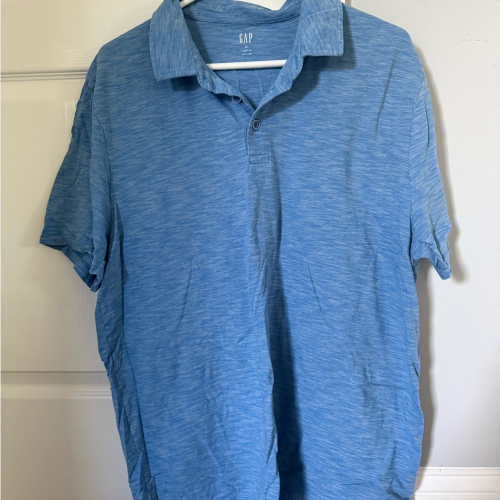 GAP Men's Light Blue Polo Shirt